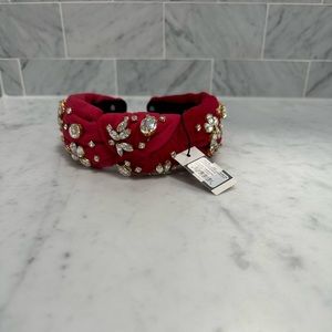 Lele sadoughi Swarovski crimson headband